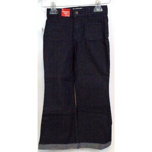 NWT GAP Girl's Black Sparkly Glittery Jeans Size 5 Hook & Zip Closure Belt Loops